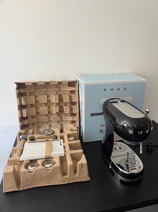 Cafetera Espresso Manual Smeg Negra