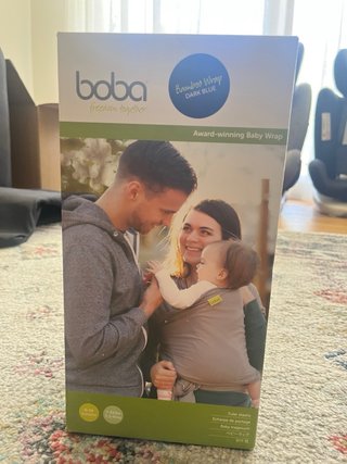 Pañuelo porteo azul Boba usado 2 veces