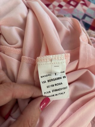 Abito pizzo Sandro Ferrone rosa