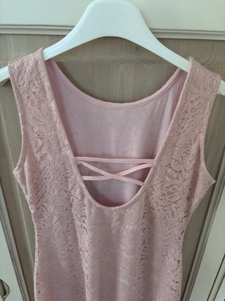Abito pizzo Sandro Ferrone rosa