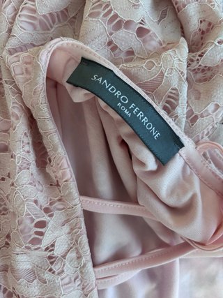 Abito pizzo Sandro Ferrone rosa