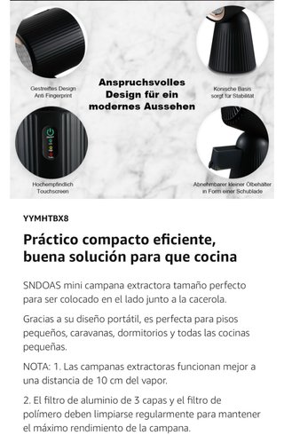 Campana extractora portatil
