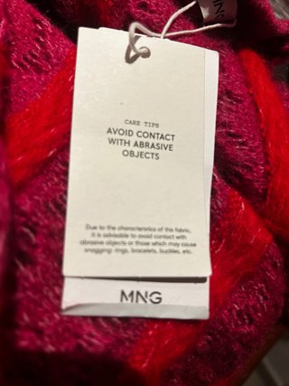 Jersey de punto rosa y rojo