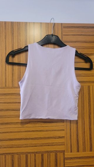 Top crop lila Stradivarius