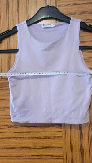 Top crop lila Stradivarius