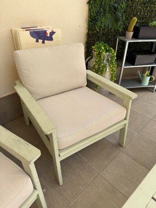 Conjunto sillones y mesa jardín
