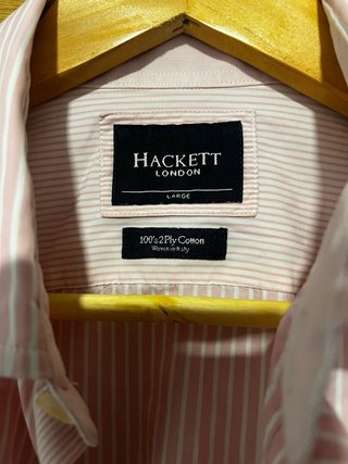 Camisa Hackett London Rosa Rayas Talla M