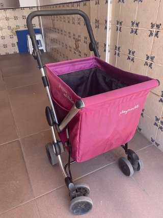 Carro de la compra Playmarket rosa y plata