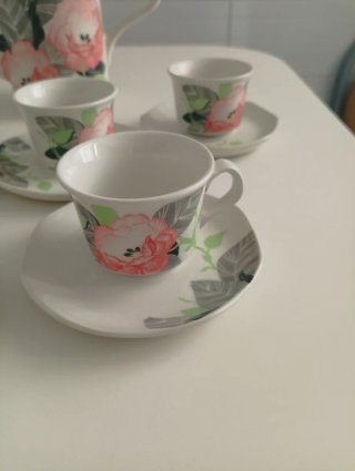Juego de café Pontesa floral