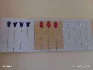 Cuadro Texturizado Flores Moradas y Rojas