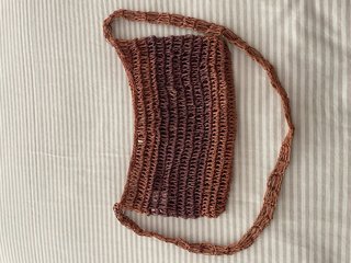 Bolso de red Natura marrón/morado