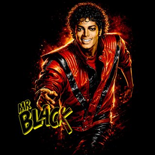 Camiseta Michael Jackson Rey del Pop Negra