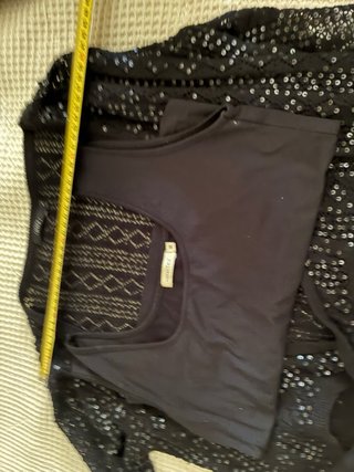 Conjunto Bolero, Top y Falda Negro