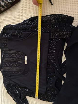 Conjunto Bolero, Top y Falda Negro