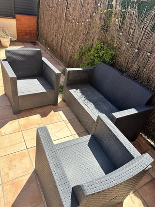 Conjunto de muebles de jardín ratán