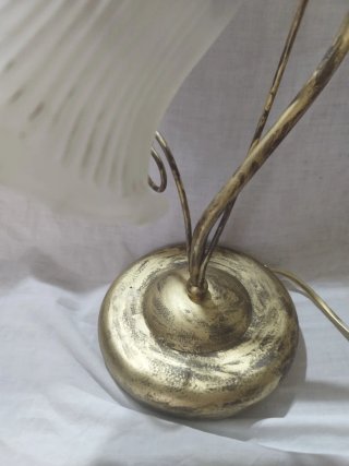 Lampade shabby chic oro e vetro Funzionanti