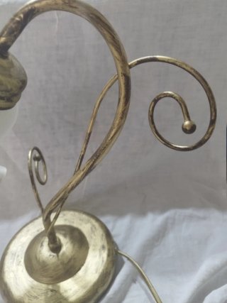 Lampade shabby chic oro e vetro Funzionanti