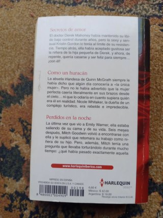 Novela romántica harlequin con 3 novelas