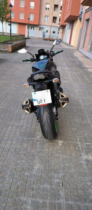 Kawasaki Z1000 Negra y Verde