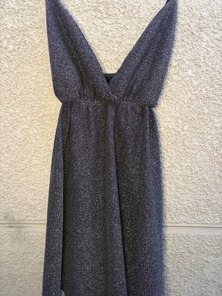 Mini abito glitterato Nero/Argento