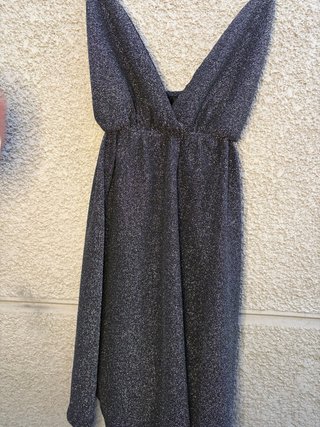 Mini abito glitterato Nero/Argento