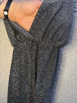 Mini abito glitterato Nero/Argento