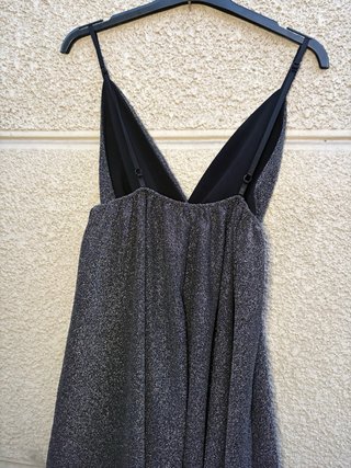 Mini abito glitterato Nero/Argento