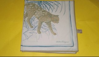 Fazzoletto Salvatore Ferragamo Beige/Blu