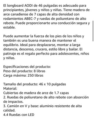 Skate patinete Longboard 46”