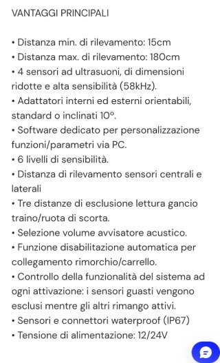 Kit 4 sensori parcheggio posteriore Gemini