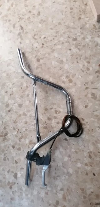 Manillar bicicleta cromado con freno