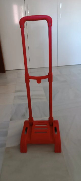 Carrito trolley para mochila escolar rojo