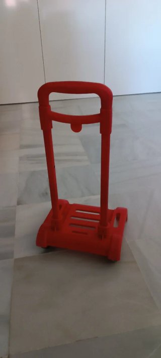 Carrito trolley para mochila escolar rojo