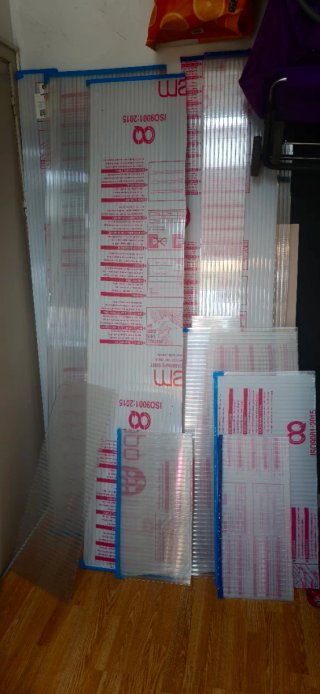 Lote Planchas Policarbonato 16mm diferentes medida