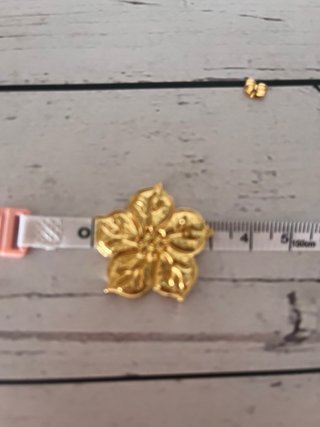 Pendientes Flor Dorados en acero inox