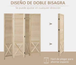 Biombo separador de ambiente de madera