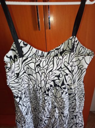Vestido estampado blanco y negro