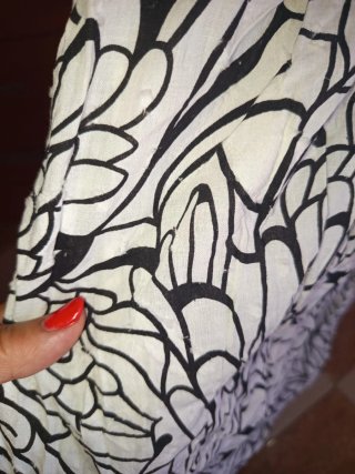 Vestido estampado blanco y negro