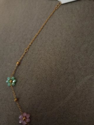 Collar de flores de acero inoxidable