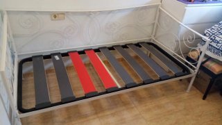 Estructura Cama Metal Somier láminas de madera