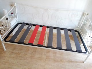 Estructura Cama Metal Somier láminas de madera