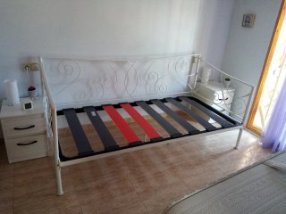 Estructura Cama Metal Somier láminas de madera