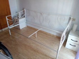 Estructura Cama Metal Somier láminas de madera