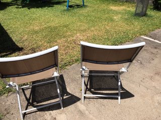 2 Sillas de Jardín Plegables