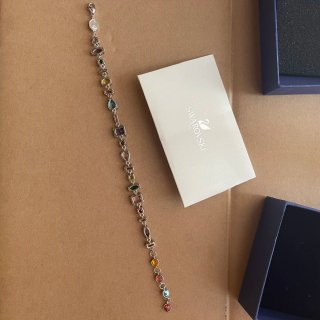 Bracciale Swarovski Argento Pietre Multicolore