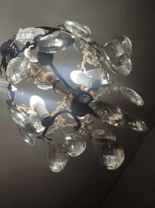 Lampadario con cristalli