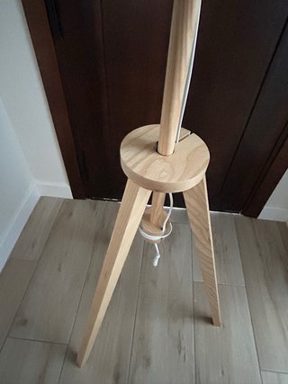 Lámpara de pie madera y tela