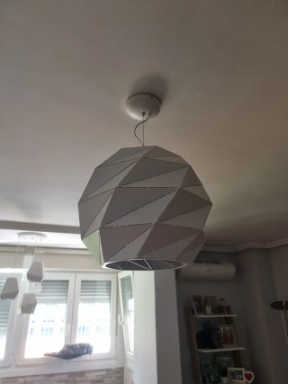 Lámpara Colgante Geométrica Blanca