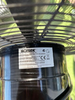 Ventilador Industrial Ironside Negro