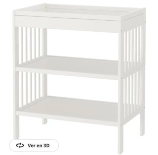 Cambiador Bebé IKEA Gulliver Madera Blanca
